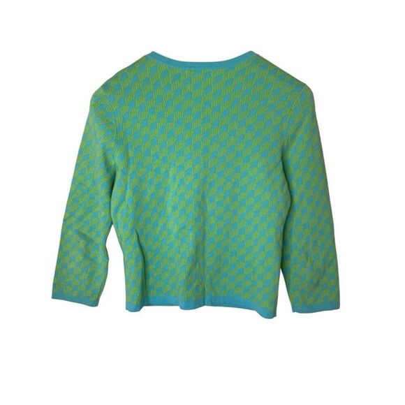 Lilly Pulitzer Donnie 100% cotton sweater cardigan houndstooth women's small - Picture 2 of 5